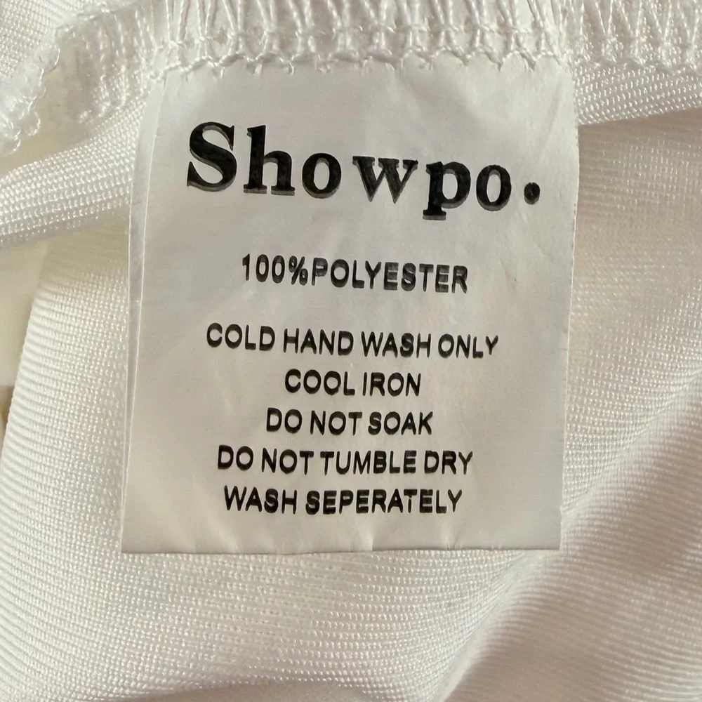 Showpo Cut Out Slit Maxi‎ Dress in White Size 4